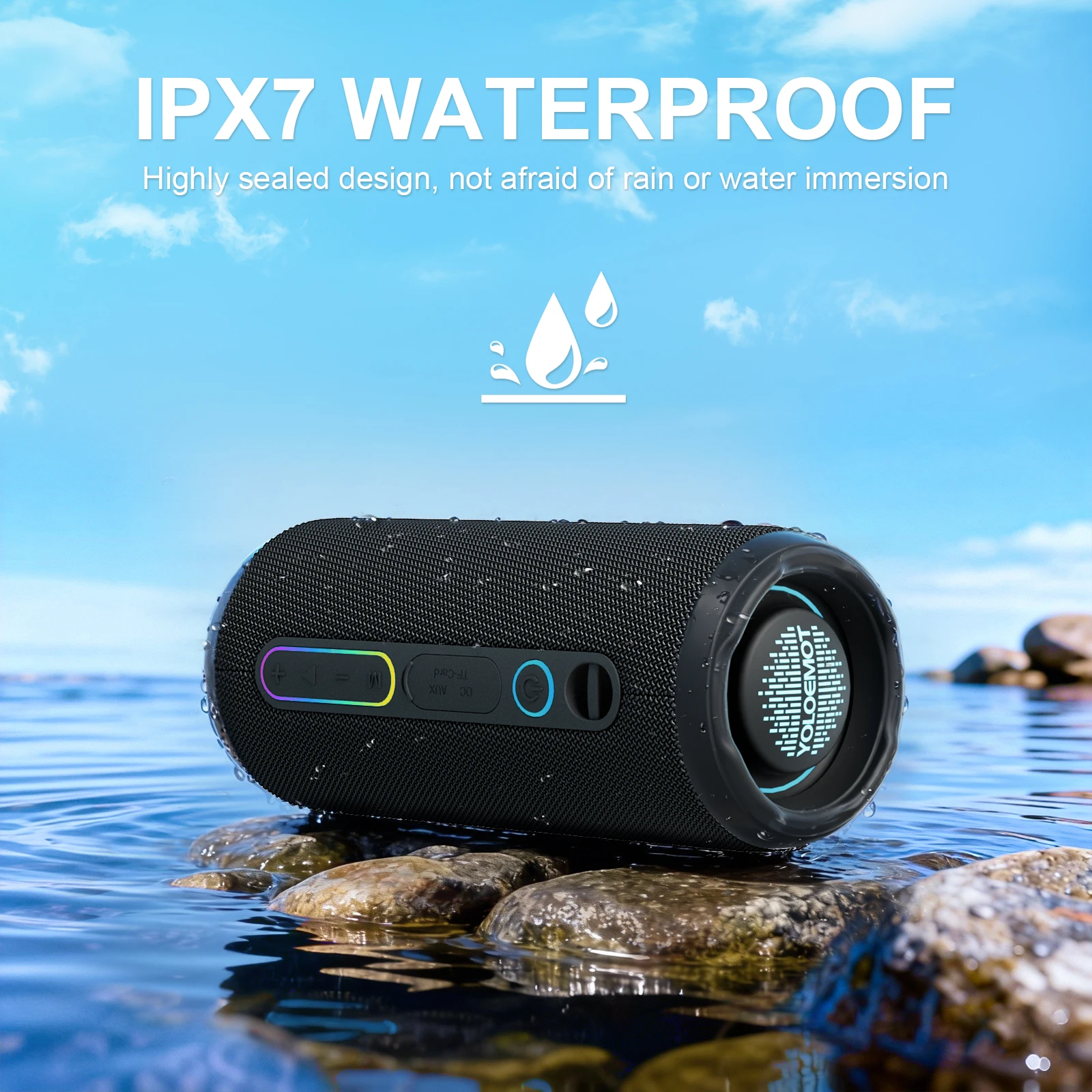 YOLOEMOT T13 Bluetooth Speaker - Portable Bluetooth Speaker Waterproof Ipx7 recension och pris