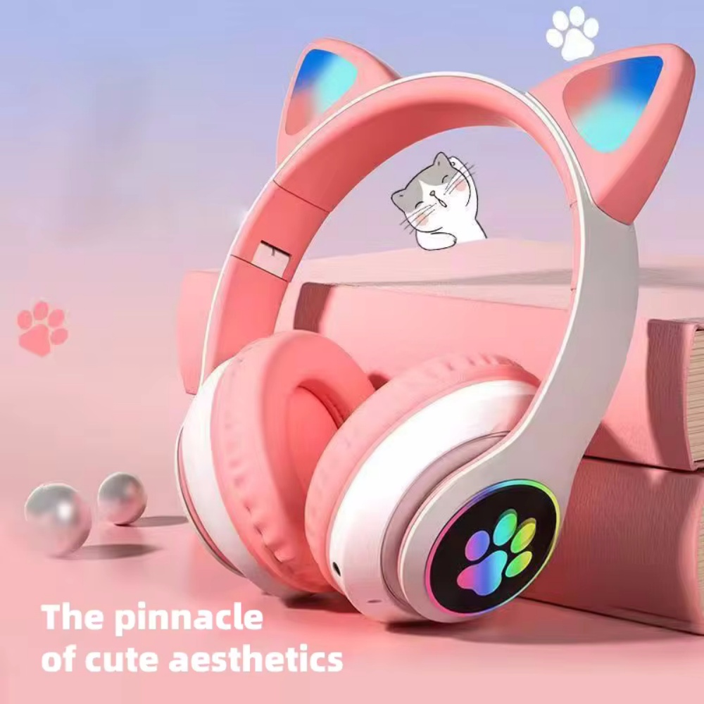 Foldable Wireless Bluetooth He - Cat Ear Bluetooth Headset Led recension och pris