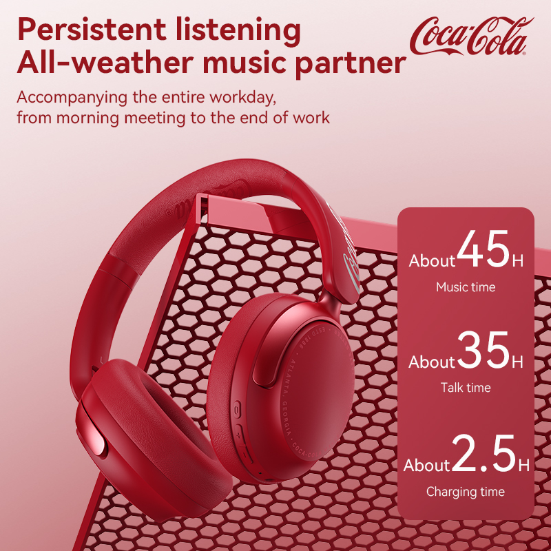Coca‑Cola T-68Lite Co‑branded  - Anc Wireless Over Ear Headphones recension och pris