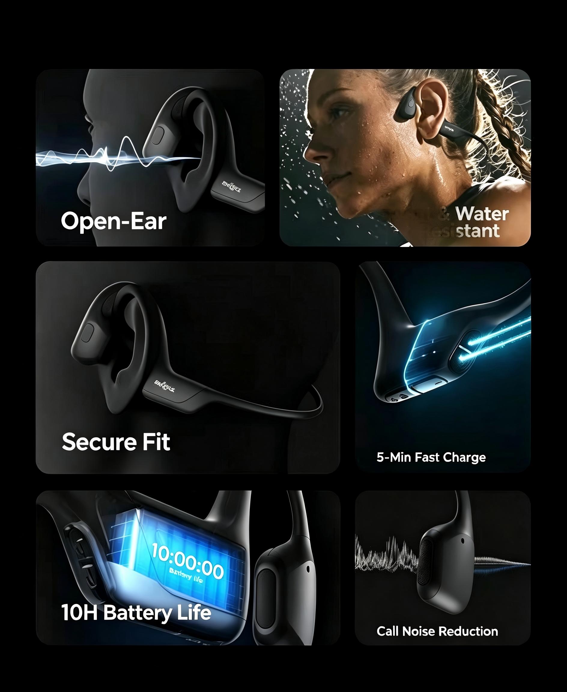 OpenRun Pro AS810 Bone Conduct - Bone Conduction Running Headphones recension och pris